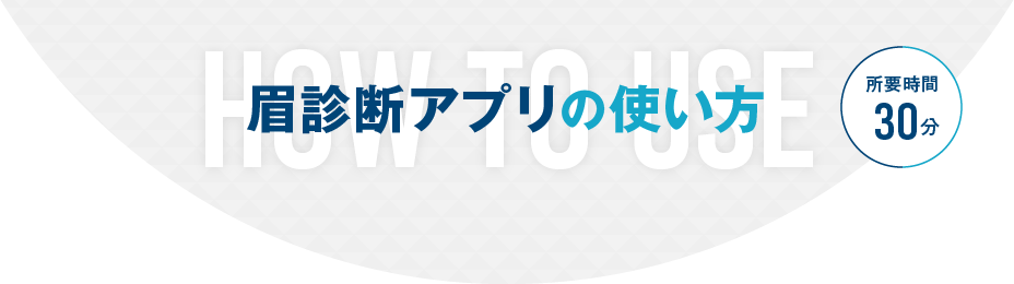 眉診断プリの使い方